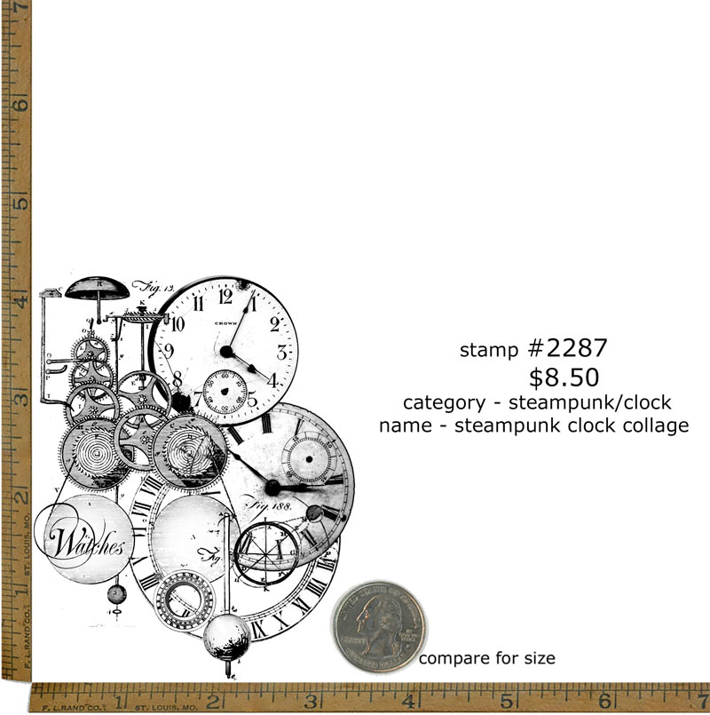 #2287 - Steampunk Clock Collage - Steampunk/Collage